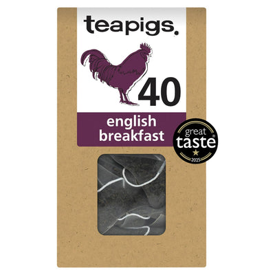 أكياس شاي Teapigs English Breakfast Temples Black 40 عبوة من Sainsbury's - اشترِ عبر الإنترنت من McGrocer