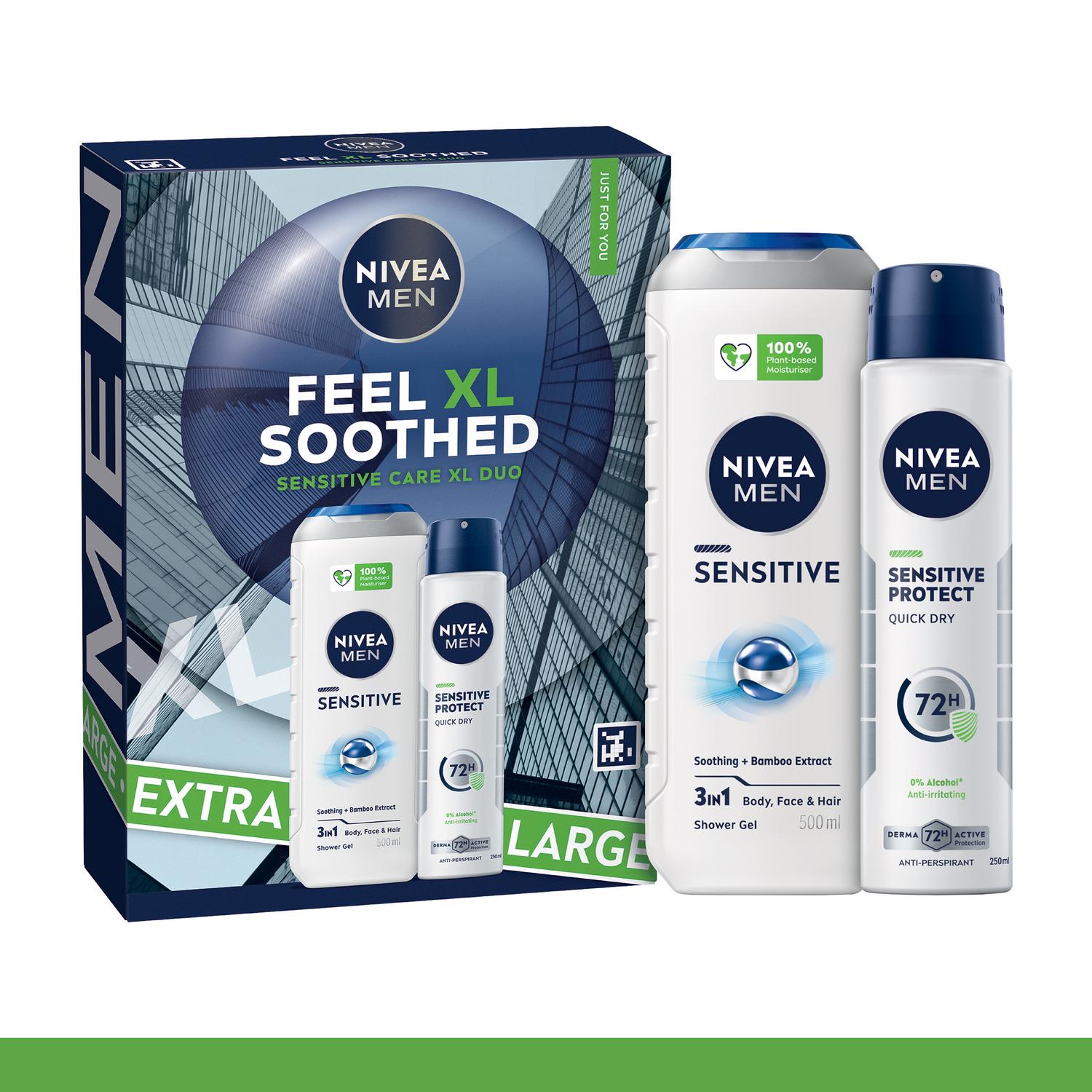 Nivea Men Feel Xl Soothed Skincare Gift Set, imported from the UK