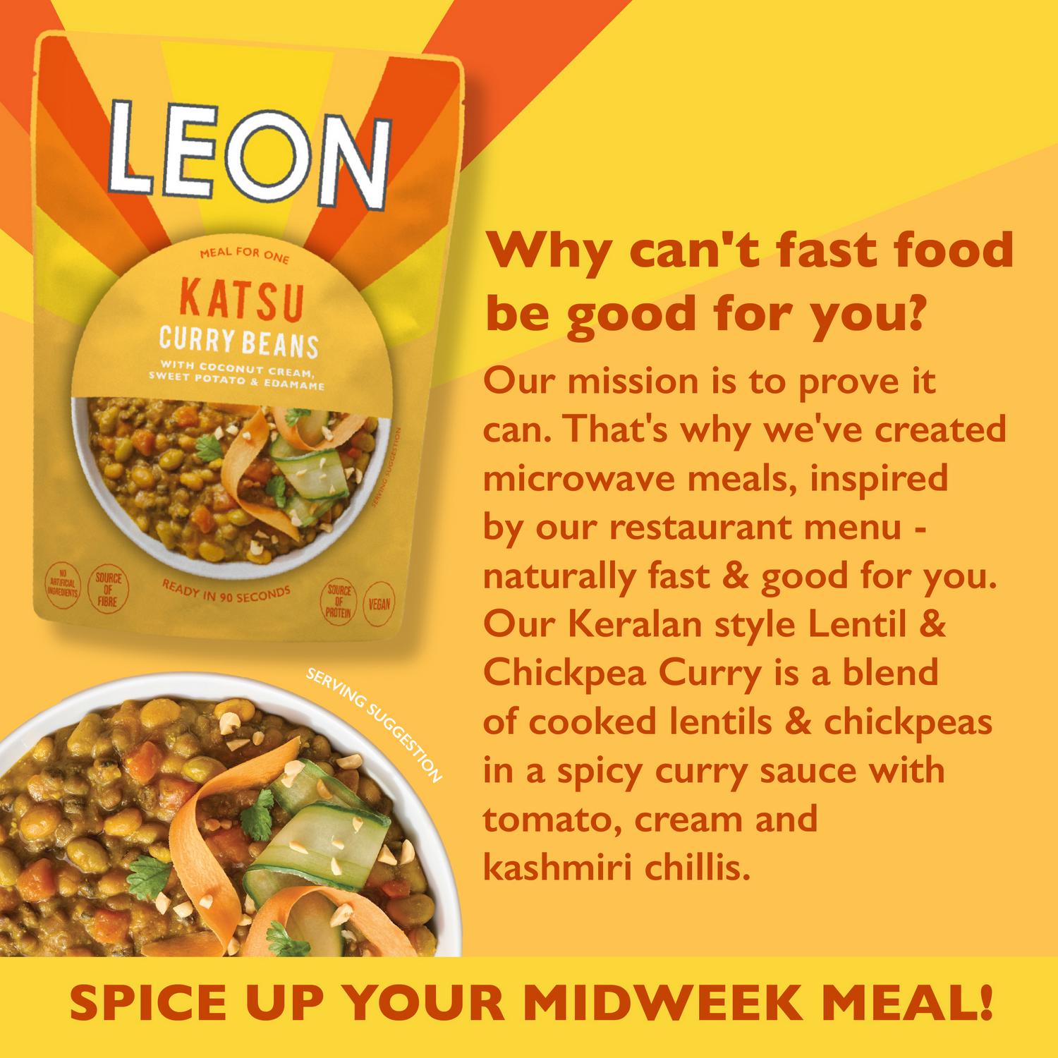 Leon Katsu Curry Beans 250g, UK version