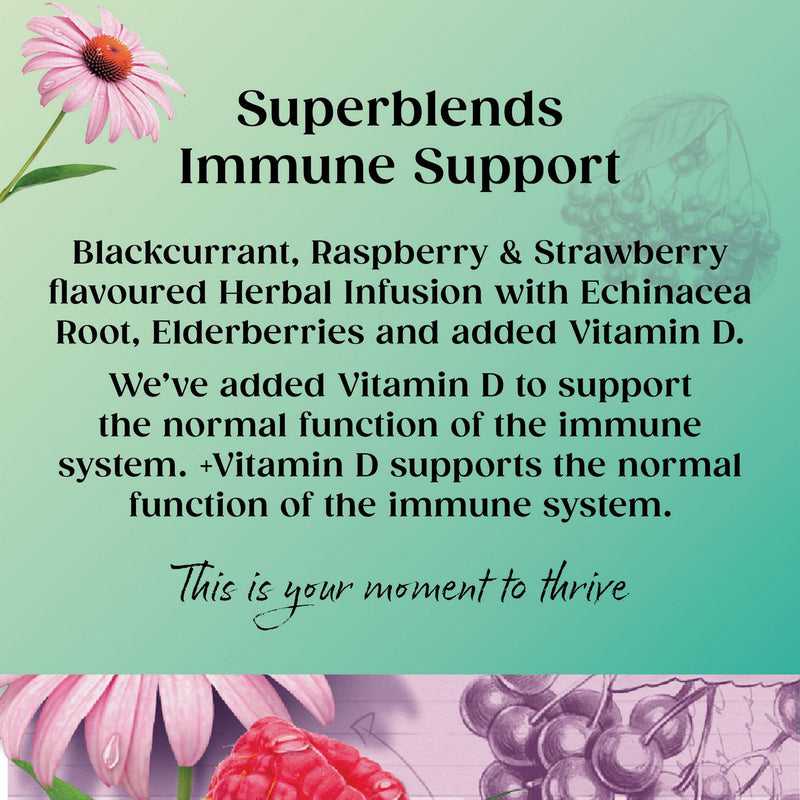 Twinings Immune Support Blackcurrant Raspberry Tea Bags 40g (British brand)