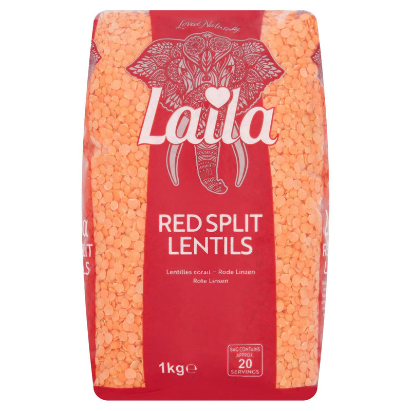 Laila Red Split Lentils 1kg, UK version