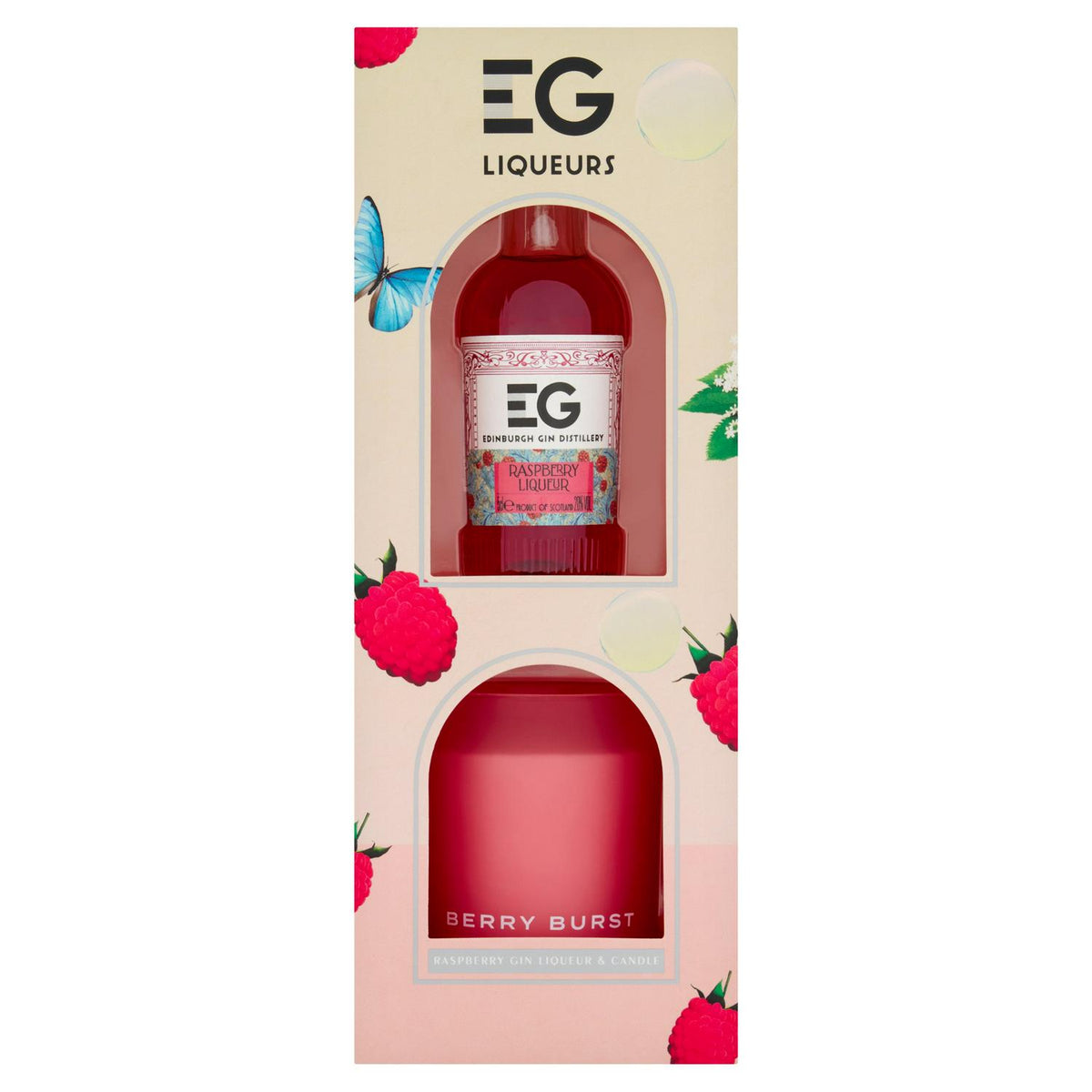 Raspberry Gin Liqueur and Fragrance Candle