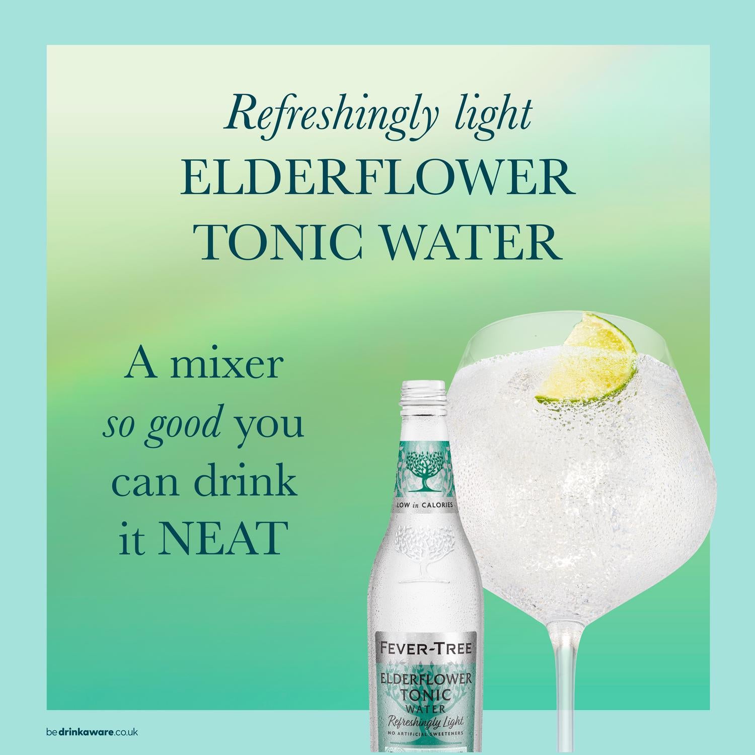 Fever-Tree Refreshingly Light Elderflower Tonic Water 500ml - British product
