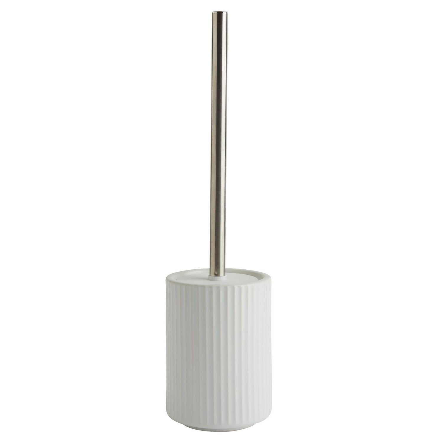 Sainsbury's White ribbed toilet brush set (British brand)
