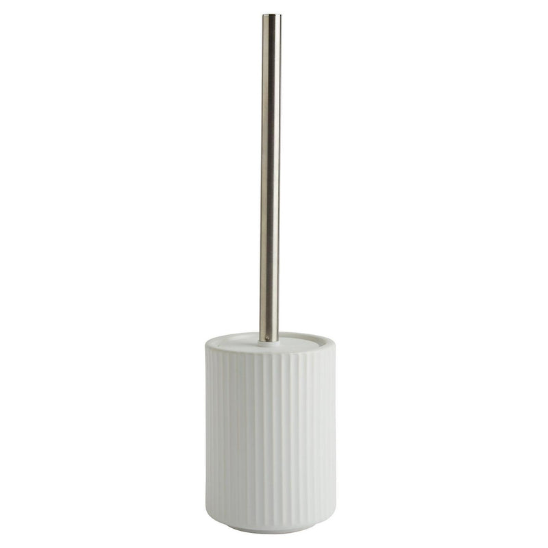 Sainsbury's White ribbed toilet brush set (British brand)