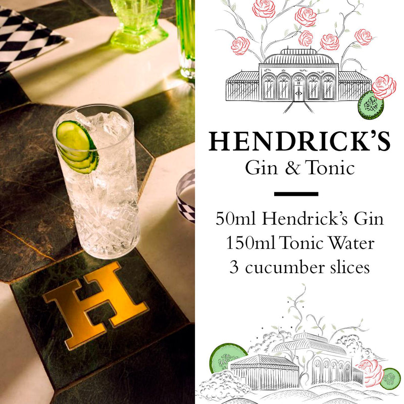 Hendrick's gin rose and cucumber infusion 70cl (British brand)