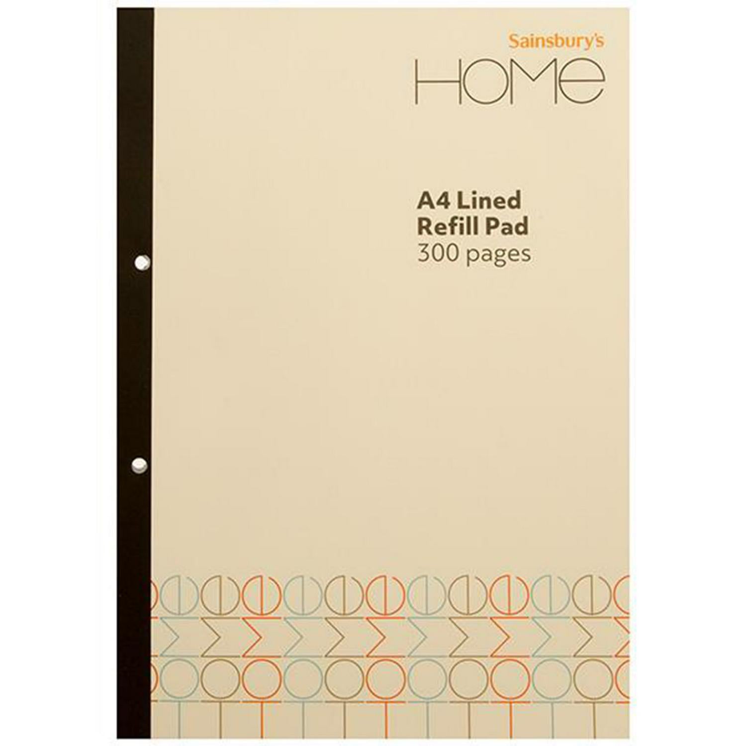 Sainsbury's Home lined notebook refill 300 pages (British brand)