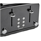 Cookworks Metal Pyramid 4 Slice Toaster Black - British product
