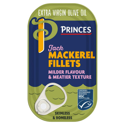 Sainsburys Haut- und grätenfreie Jack Makrelenfilets in nativem Olivenöl extra 125g - Online bei McGrocer kaufen