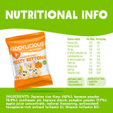 Kiddylicious melty buttons banana pumpkin 6g, imported from the UK