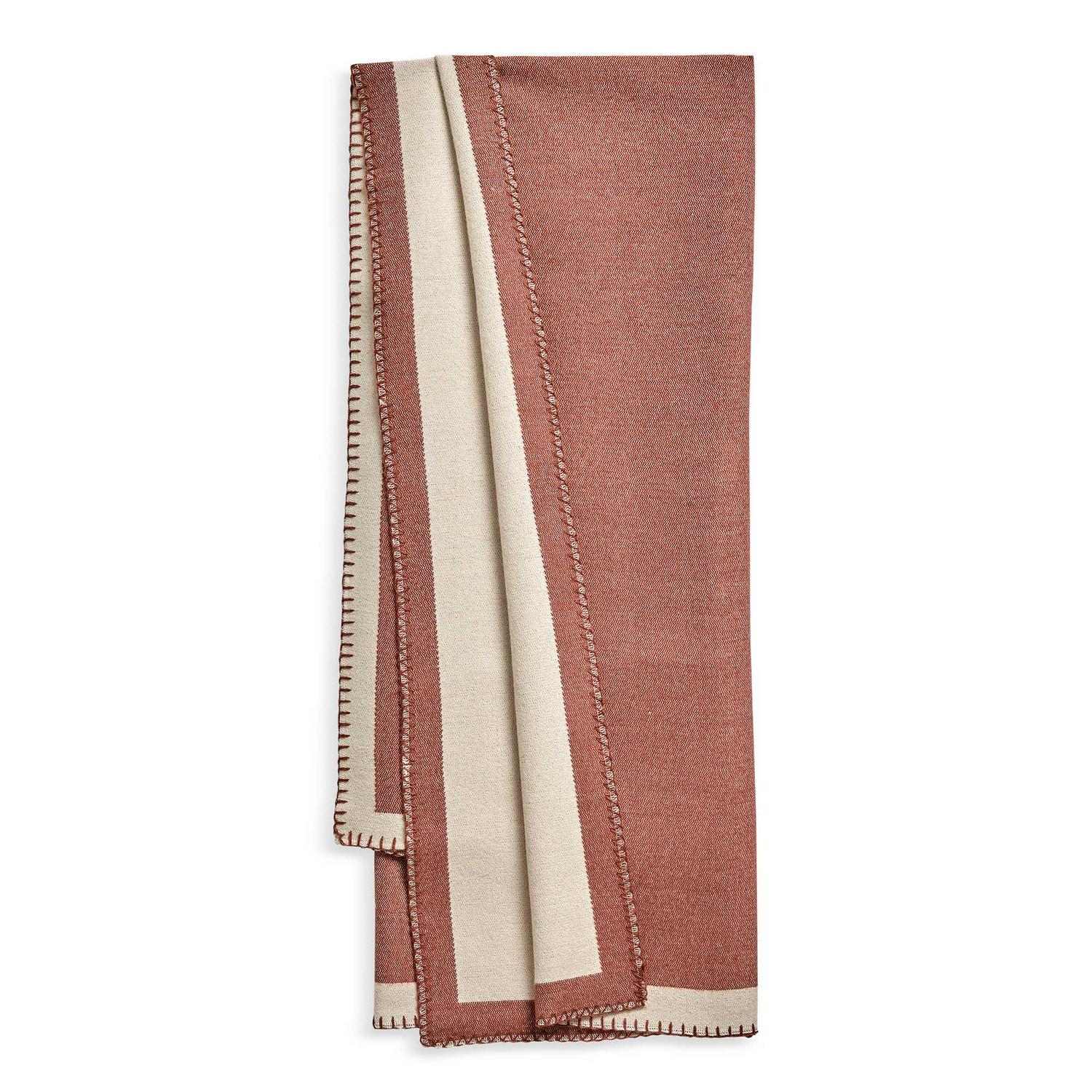 Habitat autumn stitch throw berry cream 150cm , UK version