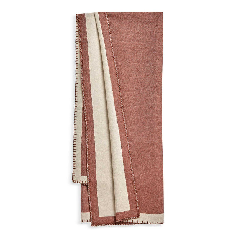 Habitat autumn stitch throw berry cream 150cm , UK version