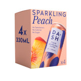 Dash peach sparkling water multipack 4 x 330ml - British product
