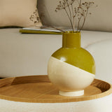 Habitat Sintra dipped vase green 28cm, imported from the UK