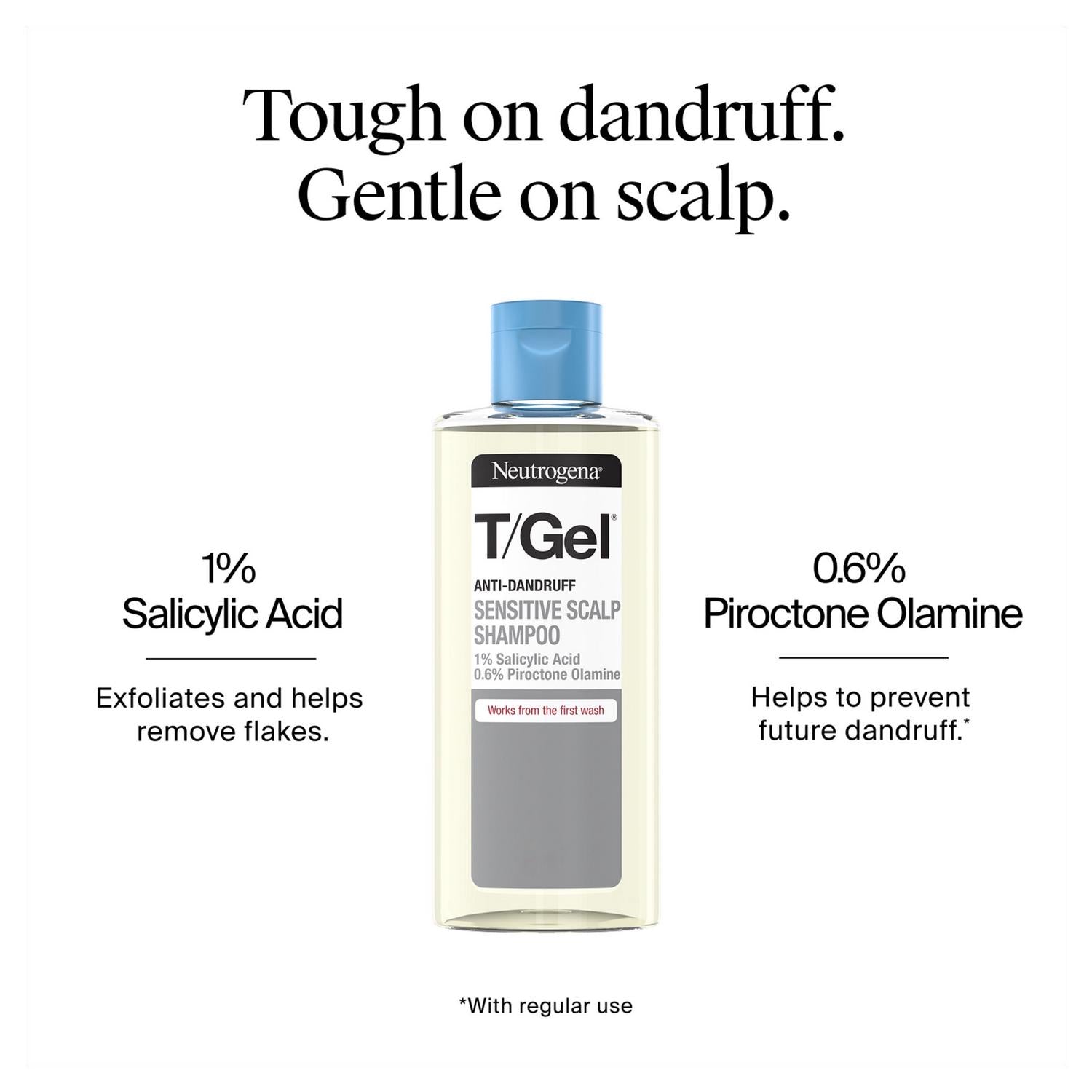 Neutrogena T/Gel anti-dandruff shampoo sensitive scalp 150ml, imported from the UK
