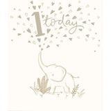 Sainsbury's elephant birthday card 15.9 x 18.4cm (British brand)
