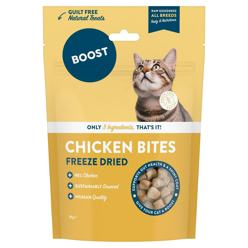 Boost Chicken Bites freeze dried cat treat 30g - British product
