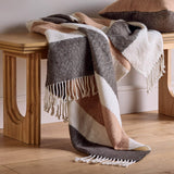 Habitat Brushed Mohair Striped Throw - Neutral - 12x150