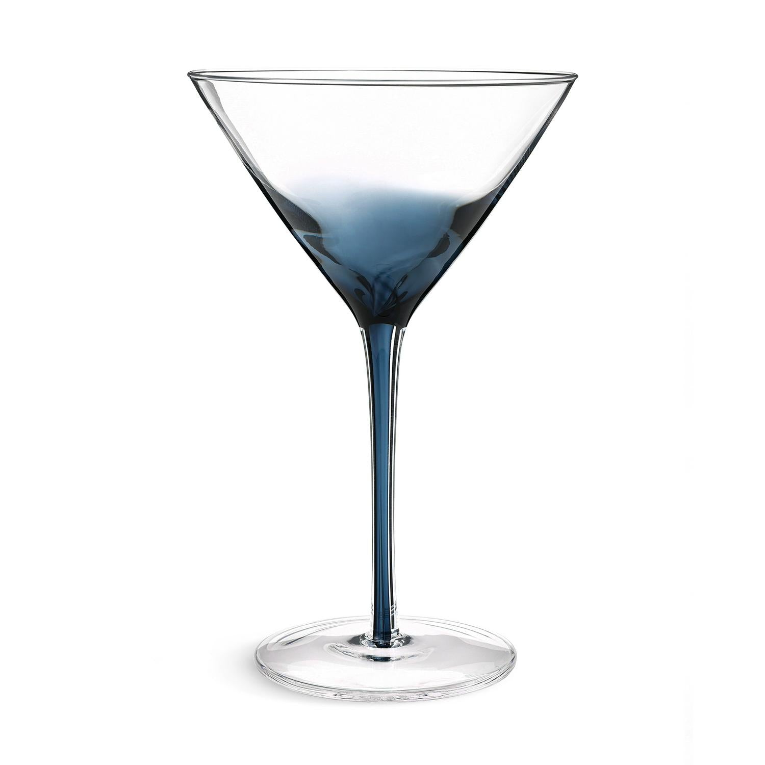 Habitat navy stem martini glass drinking vessel, UK version