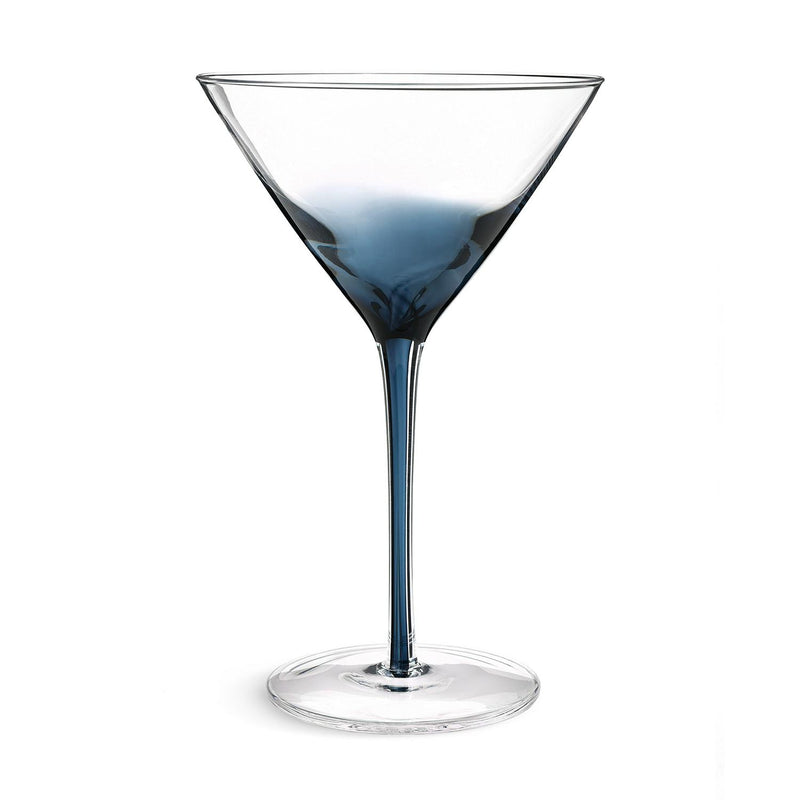 Habitat navy stem martini glass drinking vessel, UK version