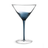 Habitat navy stem martini glass drinking vessel, UK version