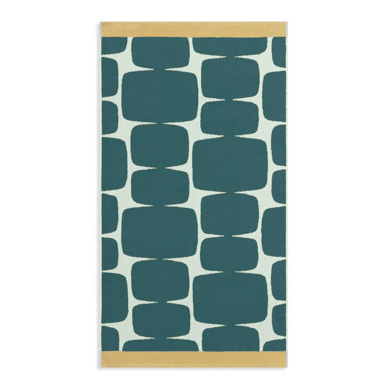 Habitat x Scion Lohko teal cotton towel - British product