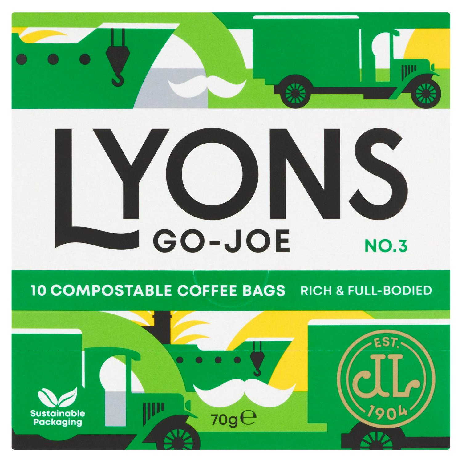Lyons Go-Joe Compostable Coffee Filter Bags 70g, UK version