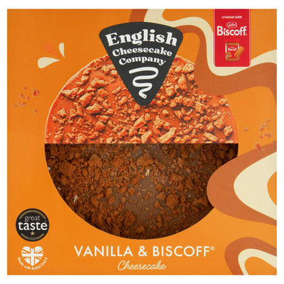 English Cheesecake Company Vanilla and Biscoff Cheesecake Hel Kake 484g