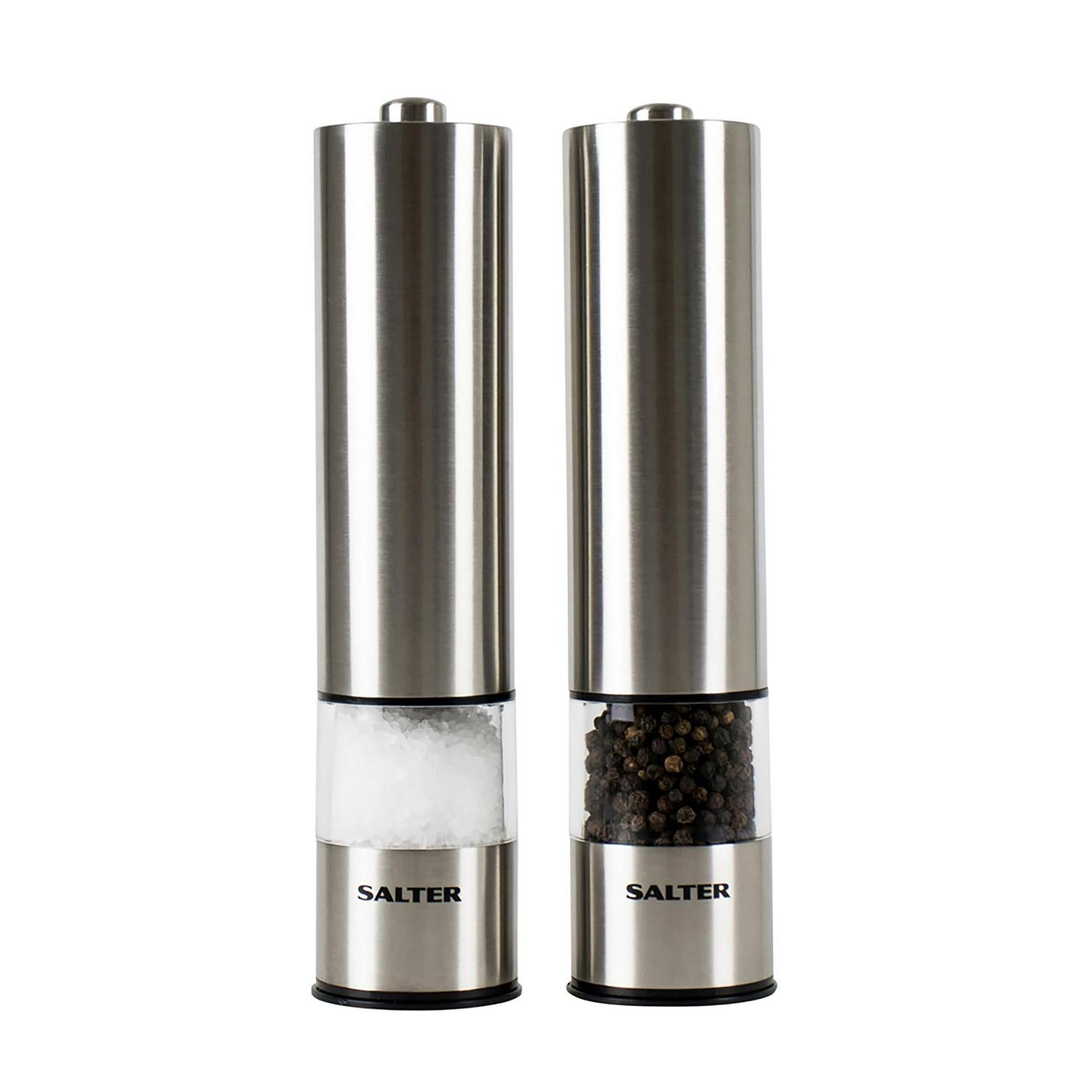 Salter Stainless Steel Mill Set Silver (British brand)