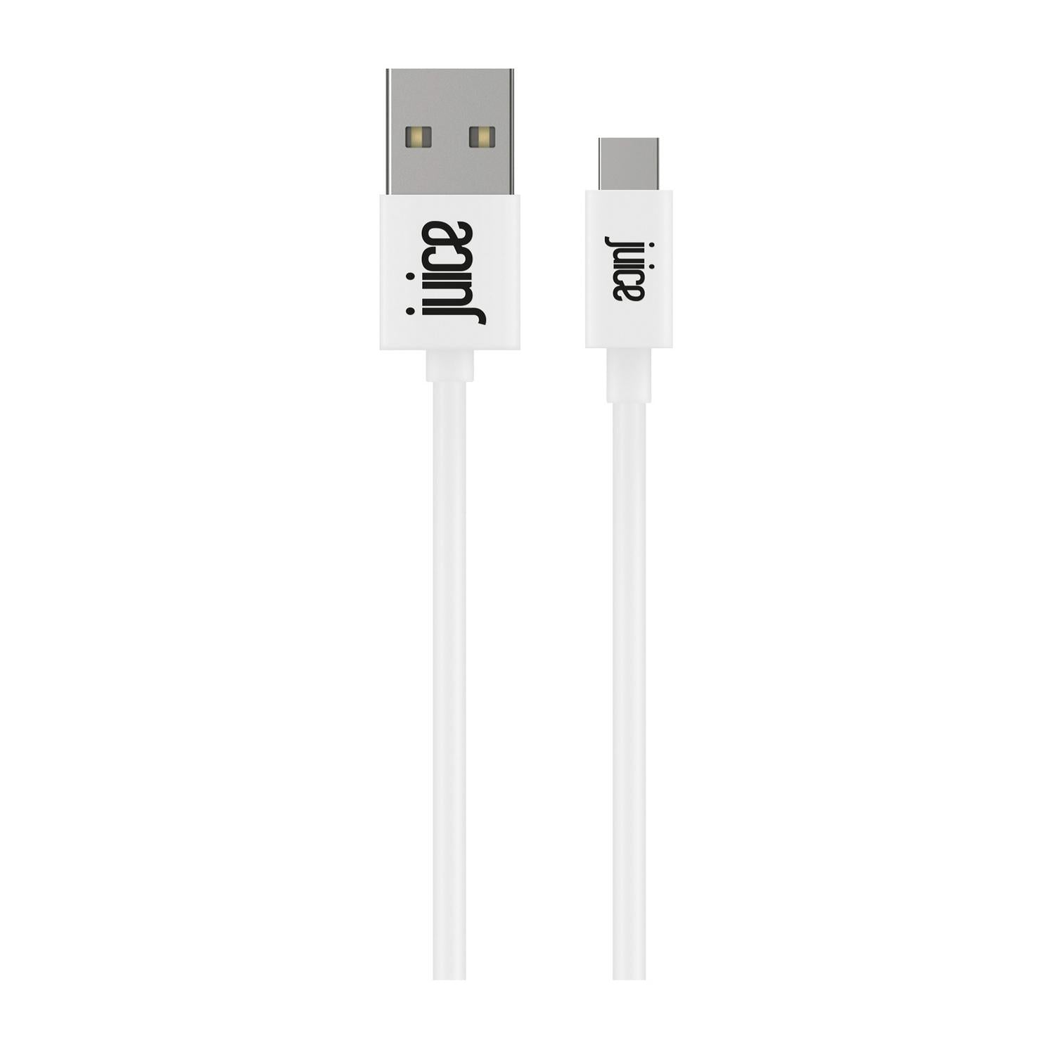 White USB C cable 2 metres for smartphones and tablets (British brand)