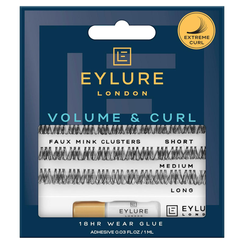 Volume and Curl Cluster Strip Lashes with 18-Hour Adhesive