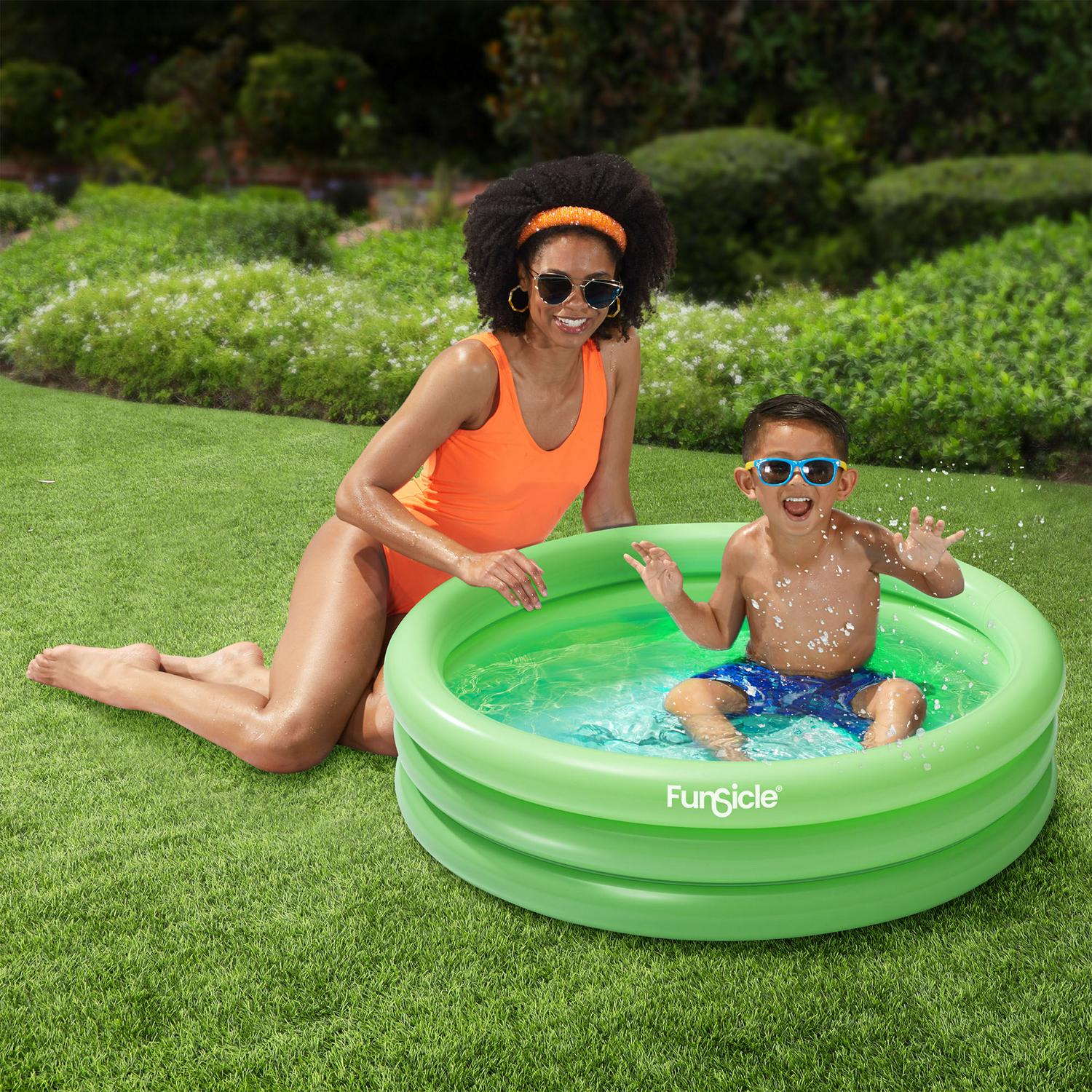 Funsicle 3 Ring inflatable paddling pool 3ft green, UK version