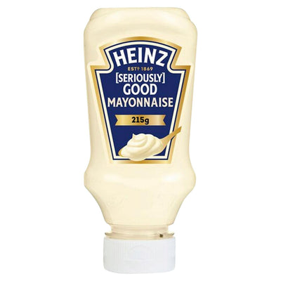 Sainsburys Heinz Seriously Good Mayonnaise Authentic British Condiment 215g Top Down Bottle- Buy online at McGrocer