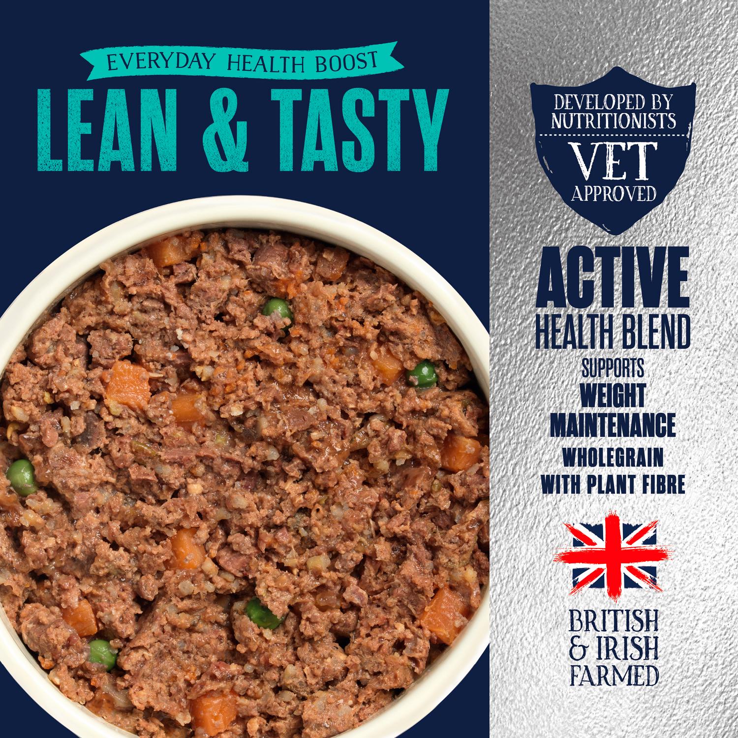 Butcher's Lean & Tasty dog food 12 pack, imported from the UK