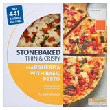 Thin Stonebaked Margherita Pizza with Basil Pesto 200g