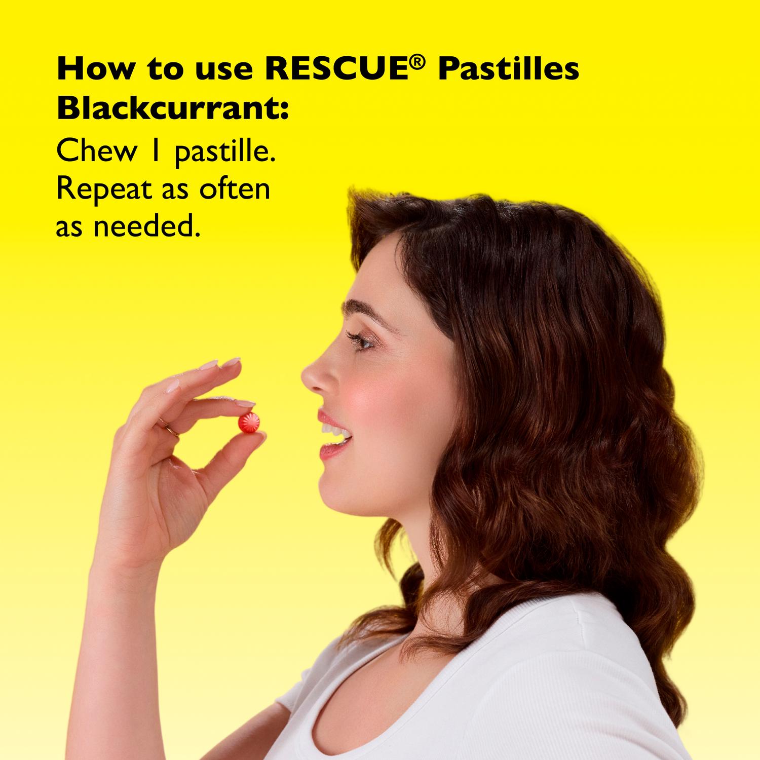 Bach Rescue Blackcurrant Pastilles 50g - British product