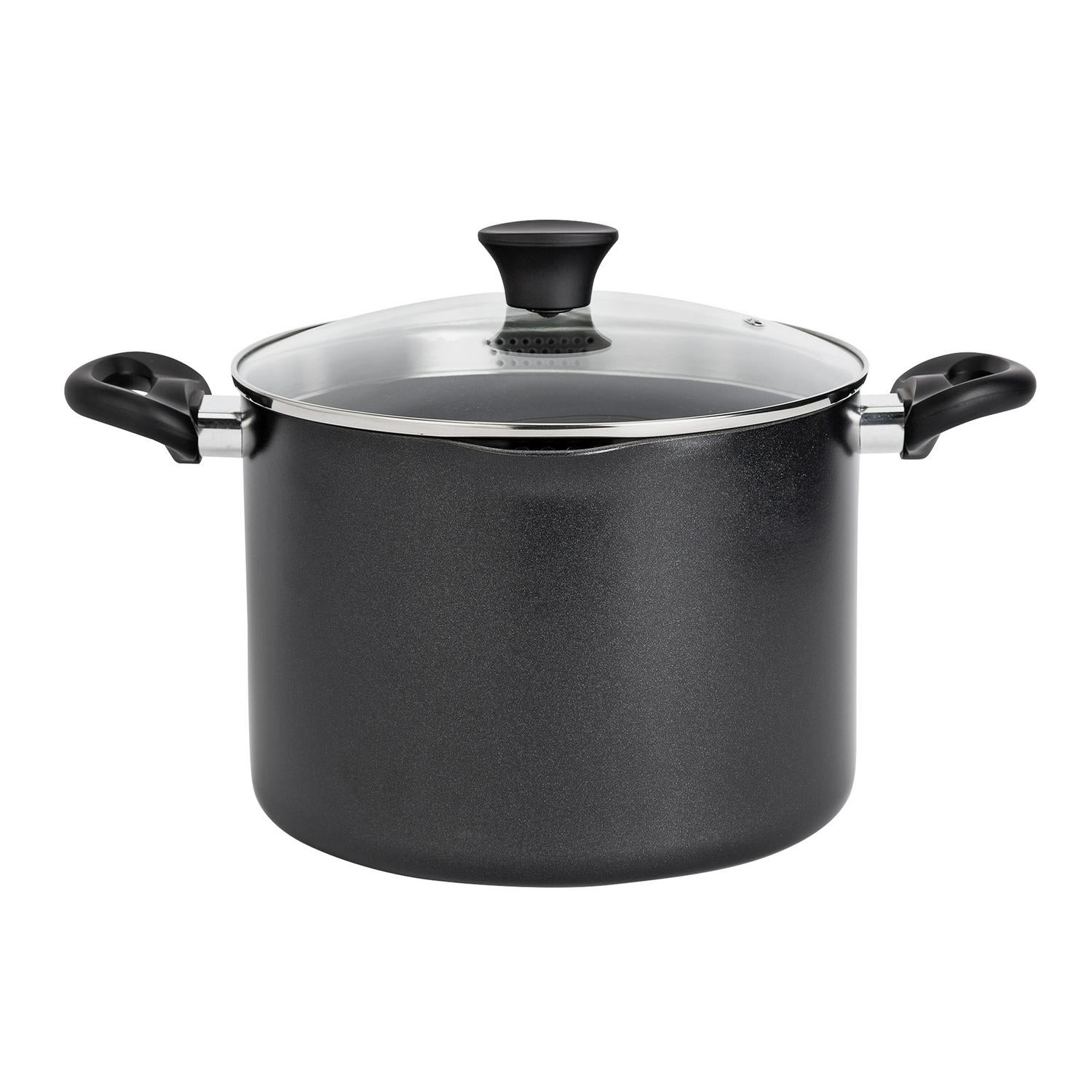 Habitat 24cm aluminum stock pot with tempered glass lid, UK version
