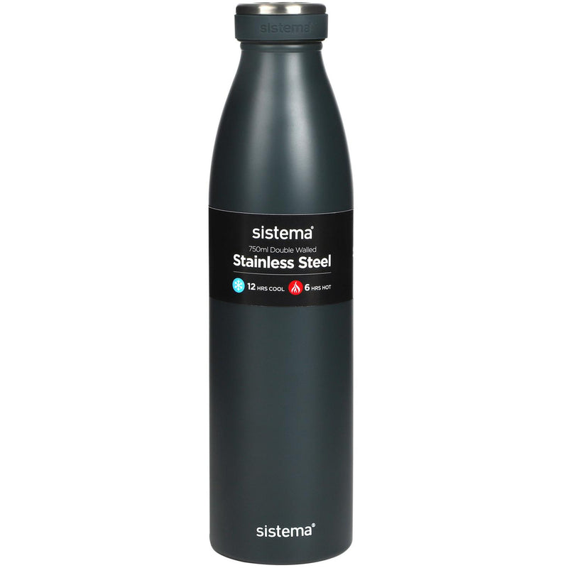 Sistema Hydrate stainless steel bottle multicolour 750ml (British brand)