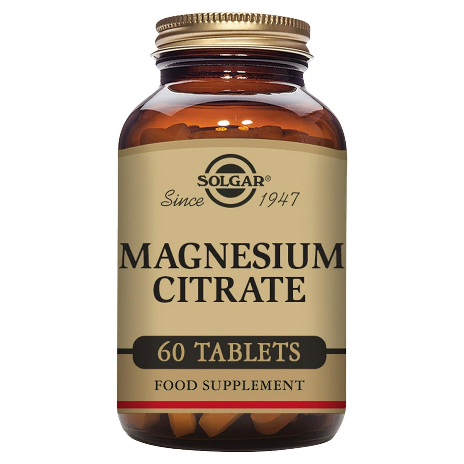 Solgar Magnesium Citrate Tablets 60 count (British brand)