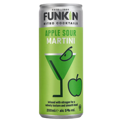 Stickstoff-infundierter Apple Sour Martini Cocktail mit Wodka 200ml