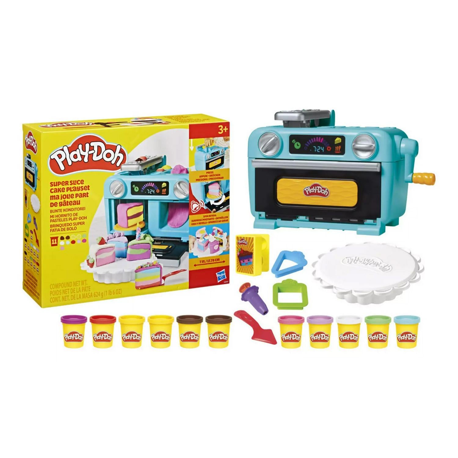 Play-Doh Super Slice Cake Playset 11 Tubs, imported from the UK