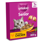 Whiskas Chicken Senior Complete Dry Cat Food 800g