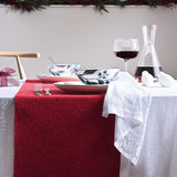 Habitat Ribbed Cotton Table Runner - Red