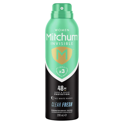 Sainsburys Mitchum Invisible Women Clear Fresh Anti-Perspirant Deodorant 200ml- Buy online at McGrocer