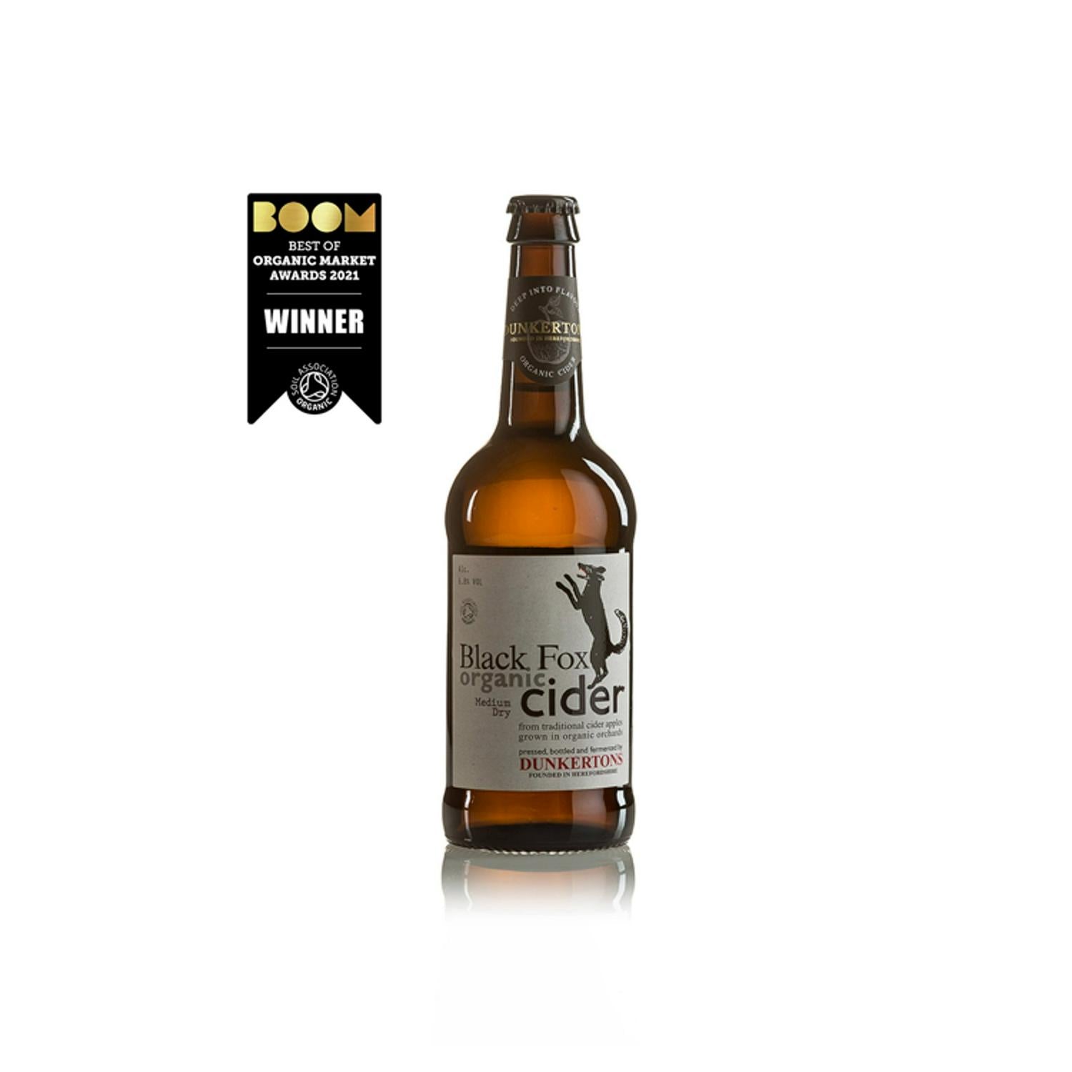 Dunkertons Black Fox organic cider 500ml - British product