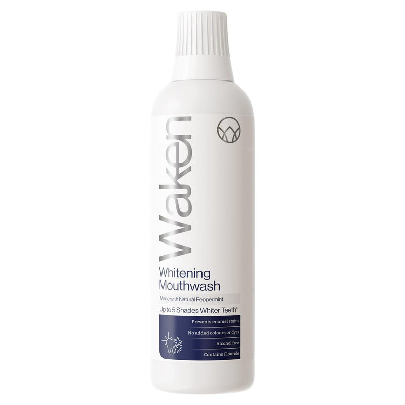 Waken Peppermint Whitening Mouthwash with Fluoride 500ml