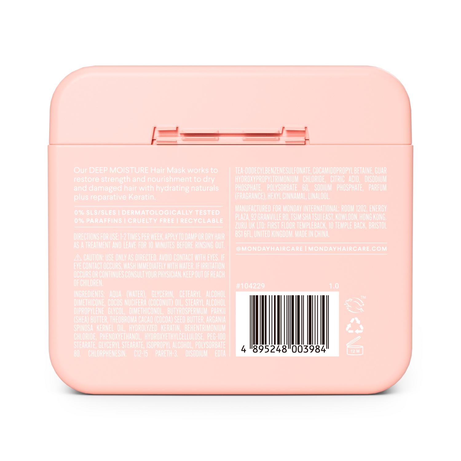 Monday Haircare Deep Moisture Hair Mask 250ml