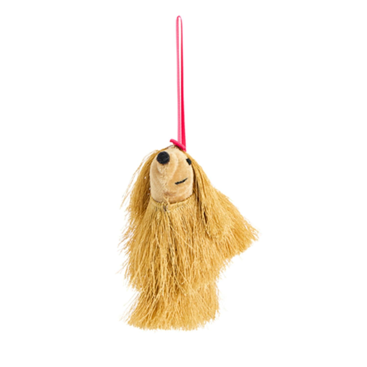 Habitat gold fringe coat dog Christmas decoration 10x11x3 cm, UK version
