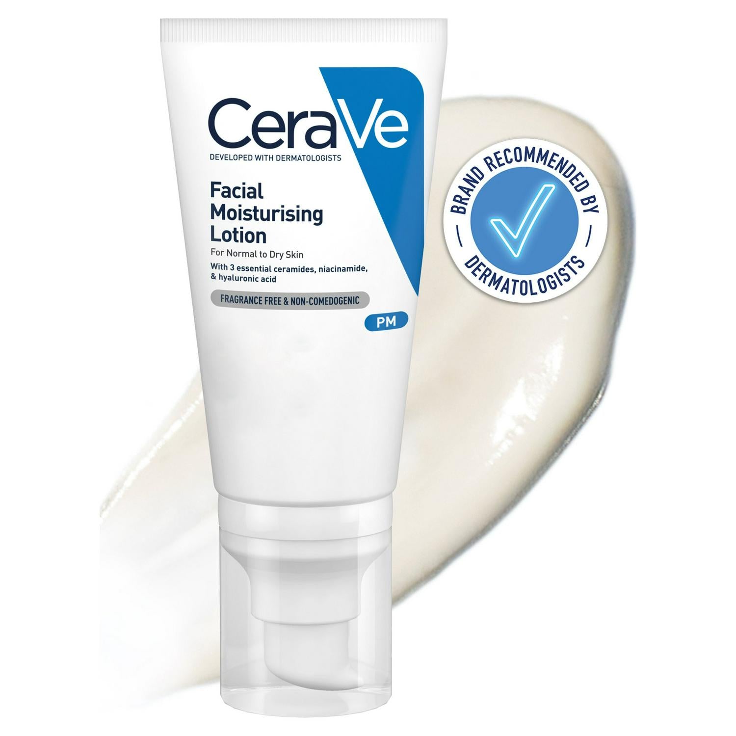 CeraVe PM Facial Moisturising Lotion No SPF 52ml - British product
