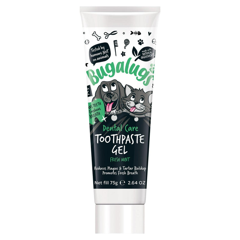 Bugalugs Dental Care Toothpaste Gel Fresh Mint For Dogs & Cats 75g